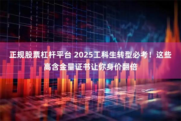 正规股票杠杆平台 2025工科生转型必考！这些高含金量证书让你身价翻倍