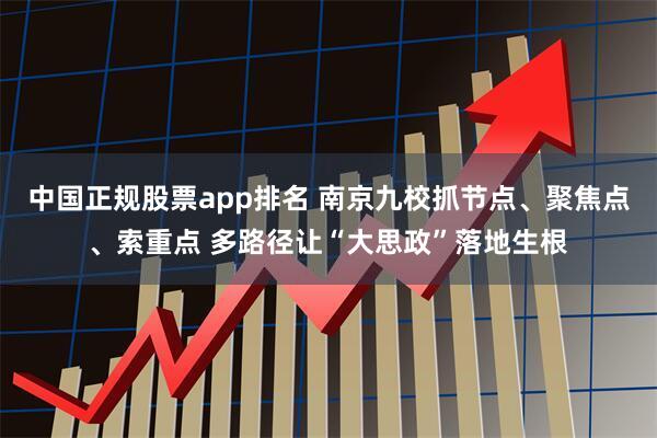 中国正规股票app排名 南京九校抓节点、聚焦点、索重点 多路径让“大思政”落地生根